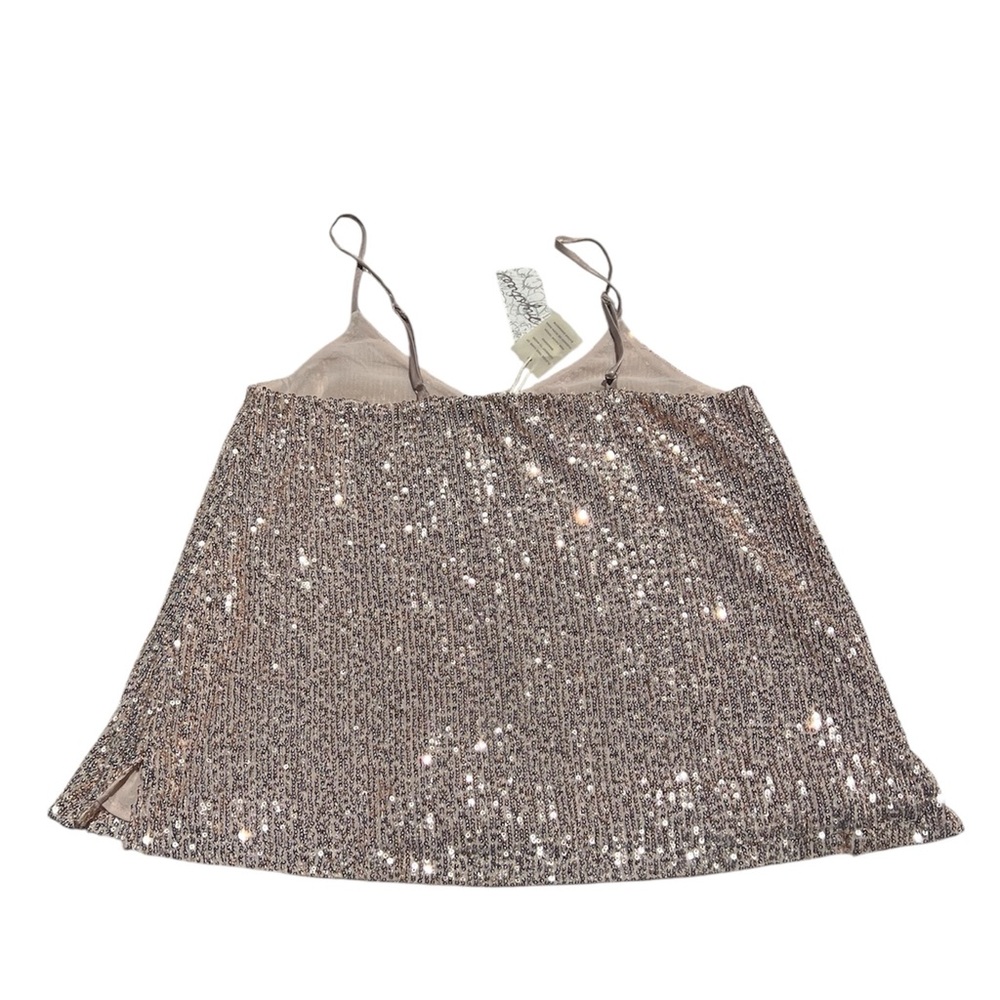 Sequin Spaghetti Strap Tank Top Mystree NWT  Size Small - Picture 5 of 12